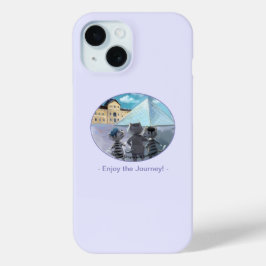 Katten Louvre Parijs - Geniet Phonehoesje iPhone 15 Case
