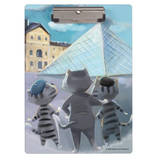 Katten Louvre Parijs - Klembord (Voorkant)