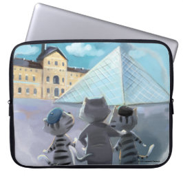 Katten Louvre Parijs - Laptop Hoes