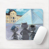 Katten Louvre Parijs - Muismat (Met muis)
