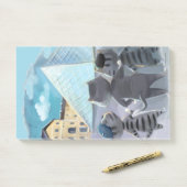 Katten Louvre Parijs - Notities 10" x 6" Post-it® Notes (Op bureau)