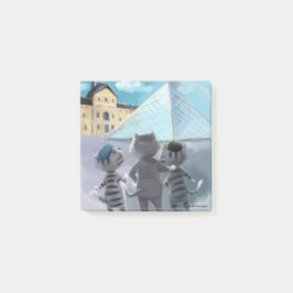 Katten Louvre Parijs - Notities 3" x 3" Post-it® Notes