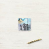 Katten Louvre Parijs - Notities 3" x 3" Post-it® Notes (Op bureau)