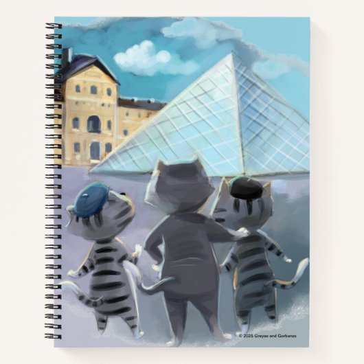 Katten Louvre Parijs - Spiraal Notebook Notitieboek (Voorkant)