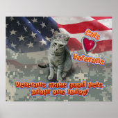 Katten Love Veterans - Poster (Voorkant)