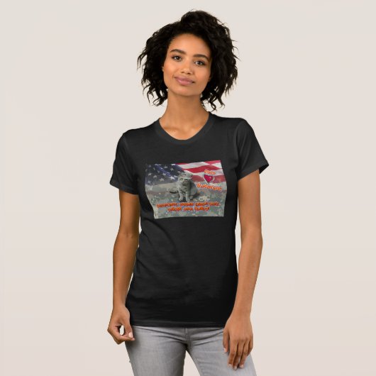 Katten Love Veterans - T Shirt (Voorkant volledig)