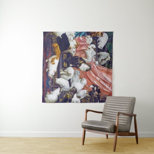 Katten (Lovers van mijn vrouw), Carl Kahler Wandkleed (In Situ (horizontaal))