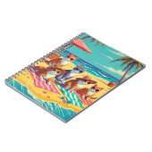 Katten luieren op het strand notitieboek (Linkerzijde)