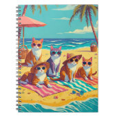 Katten luieren op het strand notitieboek (Voorkant)