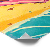 Katten luieren op het strand poster (Hoek)