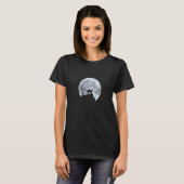 Katten Maan Silhouet Katten Maan T-shirt (Voorkant volledig)