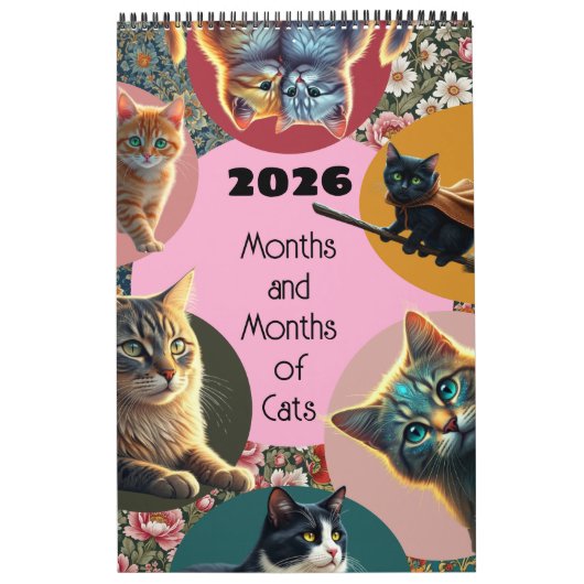 Katten maanden kattenliefhebber kitten gek kalender (Hoes)