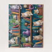 Katten Magische Boekenplank Legpuzzel (Verticaal)