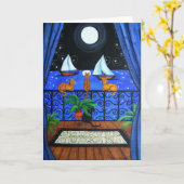 Katten Magische Night Nite Magic Kaart (Gele Bloem)