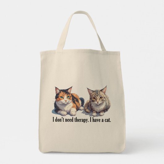 Katten maken alles beter Schattige Canvas tas (Achterkant)