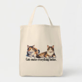 Katten maken alles beter Schattige Canvas tas (Voorkant)