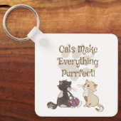 Katten maken alles Purrfect Sleutelhanger (Voorkant)