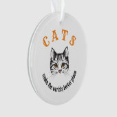 katten maken de wereld beter ornament (voorkant)