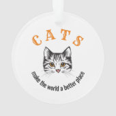 katten maken de wereld beter ornament (achterkant)