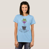 Katten maken het hart groeien T-shirt - Blauw (Voorkant volledig)