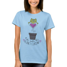 Katten maken het hart groeien T-shirt - Blauw