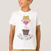 Katten maken het hart groeien T-shirt - Wit (Voorkant)