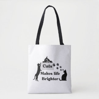 Katten maken het leven vrolijker – Zoete inspirati Tote Bag