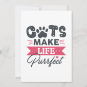 Katten maken het leven vruchtbaar bedankkaart (Voorkant)