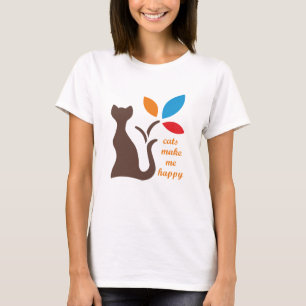 katten maken me blij t-shirt