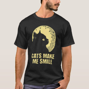 Katten maken me een glimlach Motivatie Citaat Cat  T-shirt