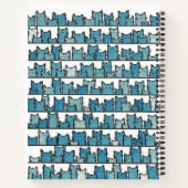 Katten maken me geen blauwe laptop notitieboek (Achterkant)