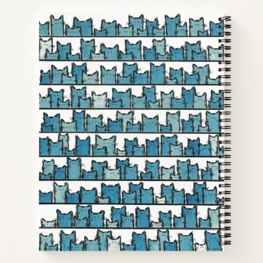 Katten maken me geen blauwe laptop notitieboek (Achterkant)