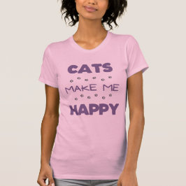 Katten maken me gelukkig t-shirt
