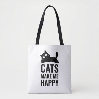 Katten maken me gelukkig tote bag