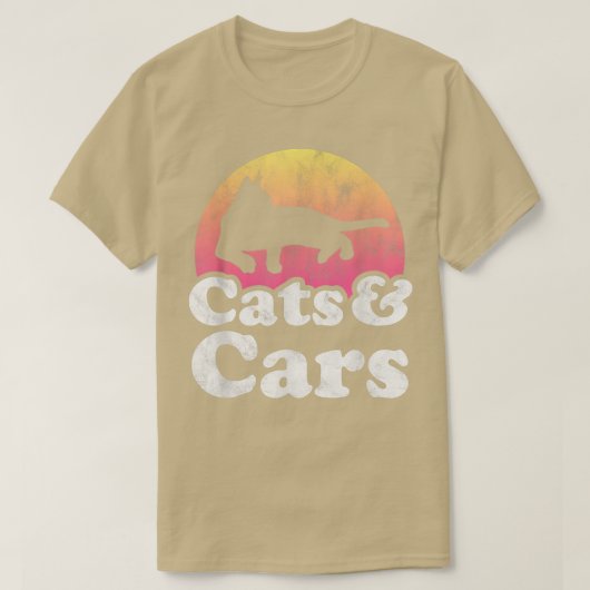 Katten, Mannen en auto's, voor dames T-shirt (Design voorkant)