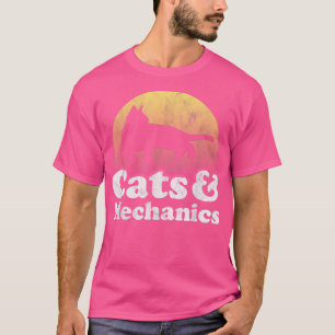 Katten, Mannen en mechanische artikelen, voor dame T-shirt