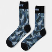 Katten marine camouflagepatroon sokken (Links)
