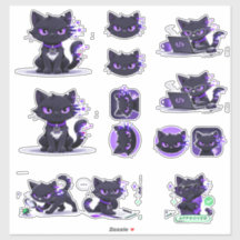 Katten Mascotte Stickers
