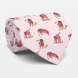 Katten Mauw Tigers op roze stropdas