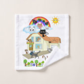 Katten & Meer Katten Badhanddoek Sets Bad Handdoek (Wasdoekje)
