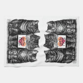 katten: "Meer van je houden" Witte handdoek (Horizontaal)
