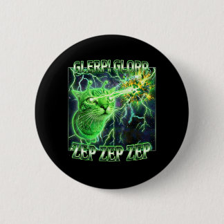 Katten Meme Glerp Glorp Grappige Alien Gnarp Kat G Ronde Button 5,7 Cm
