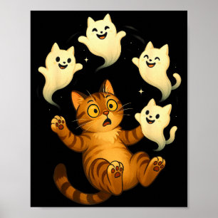 Katten Meme Grappige Soky Halloween Kitten Poster