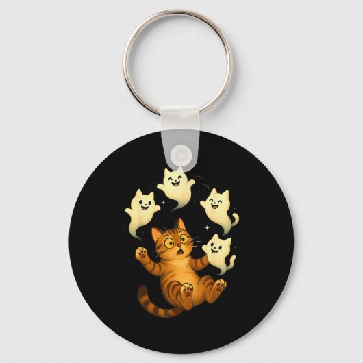 Katten Meme Grappige Soky Halloween Kitten Sleutelhanger (Voorkant)