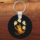 Katten Meme Grappige Soky Halloween Kitten Sleutelhanger (Voorkant)