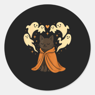 Katten Meme Soky Schattig Zwart Halloween Ronde Sticker
