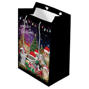 Katten Merry Kerstlight Medium Cadeauzakje
