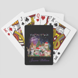 Katten Merry Kerstlight Pokerkaarten