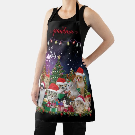 Katten Merry Kerstlight Schort (Insitu)