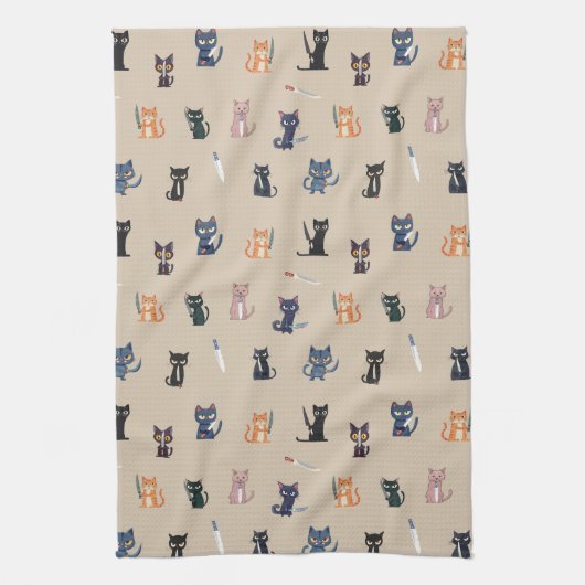 Katten & Messen Keukenhanddoeken (Verticaal)